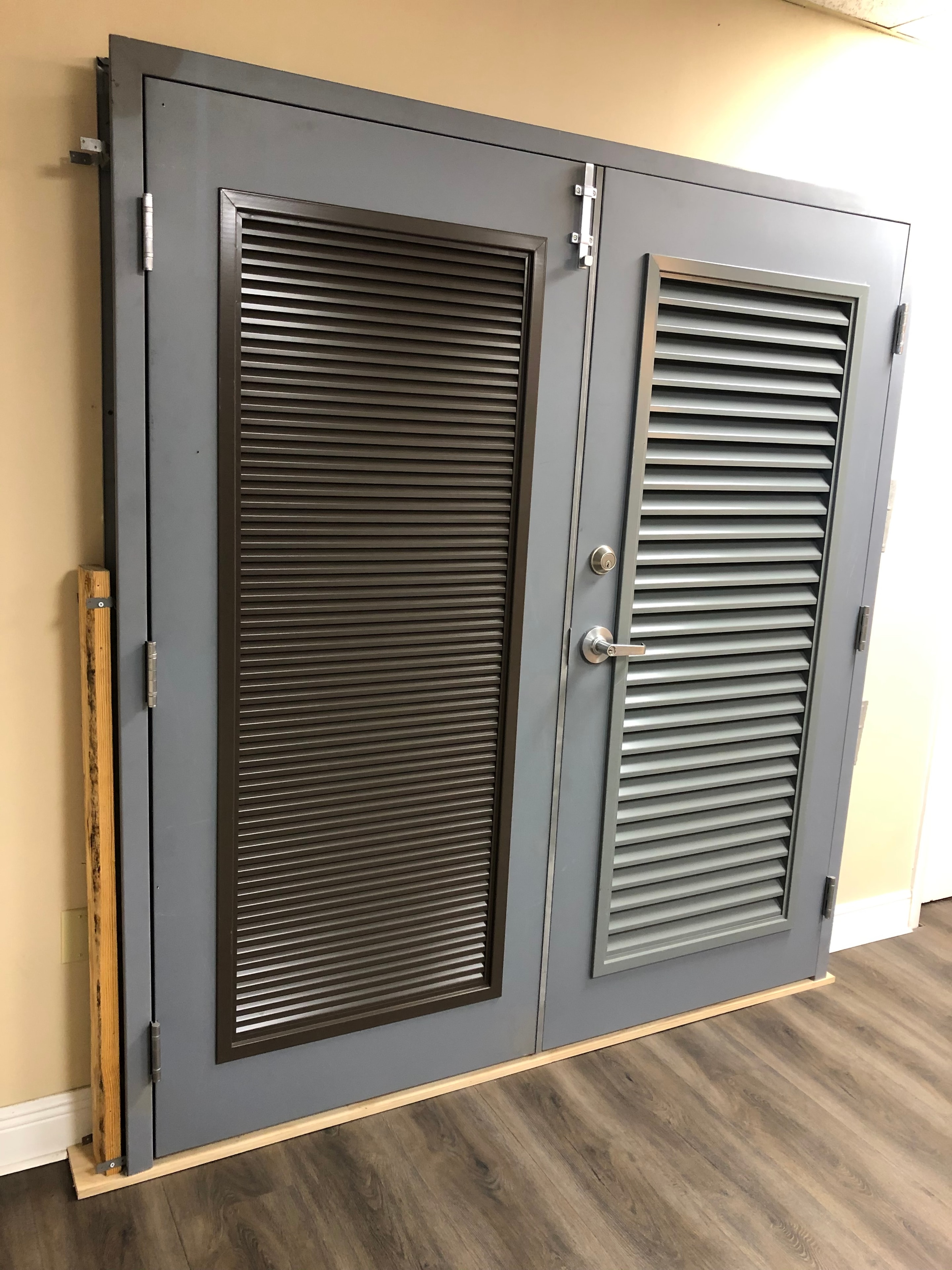 Mr. Doorman project — louvered double doors